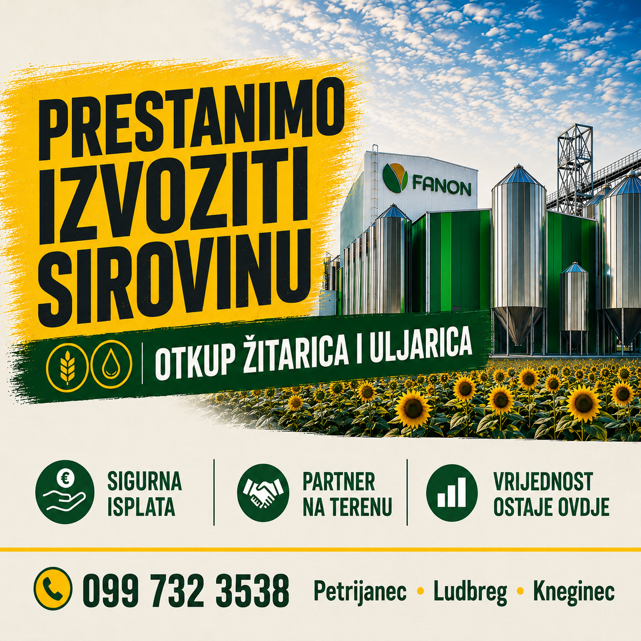 ljetni otkup uljarica i žitarica fanon